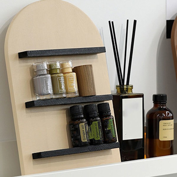 Kreativ Morandi Farve Dessert Display Stativ Skrivebords Kosmetik Opbevaringsstativ (Gul Beige)
