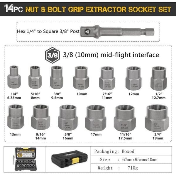Mutterdragare Hylsmutterdragare Extractor Socket Tool Biltillbehör