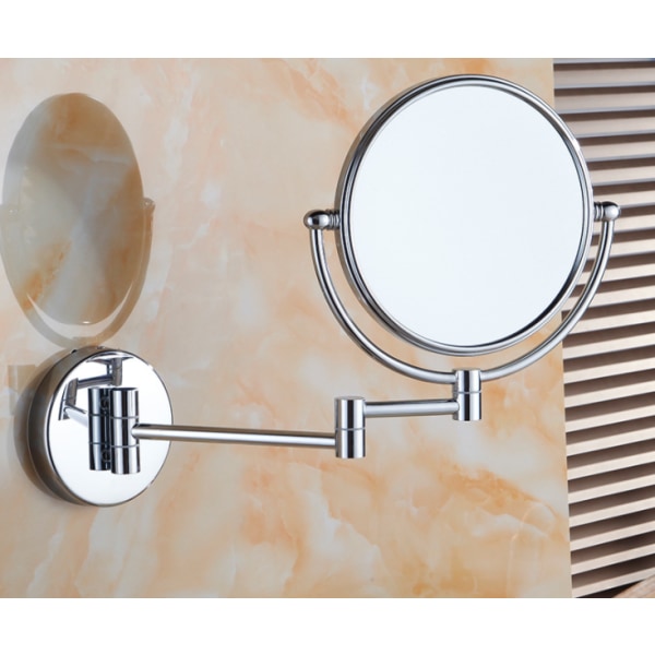 Sminkespeil Veggmontert sammenleggbart LED-speil uten hull Dobbeltsidig speil (veggmontert)