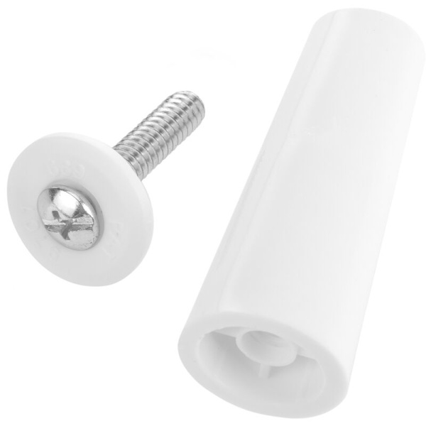 60 mm rullepersiennestopper i hvitt