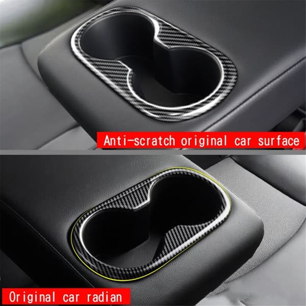 Bilstödskonsol Armrest Box Cup Holder Dryck Panel Trim för 2021 2022 RHD