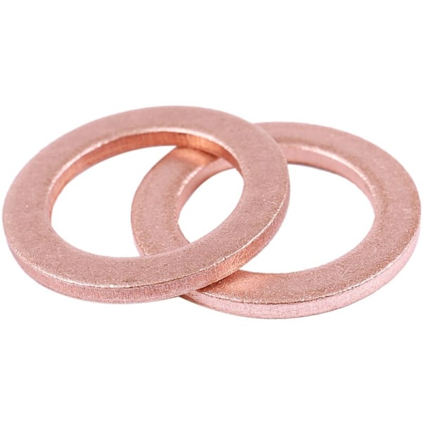 20 st 12 mm x 18 mm x 1,5 mm Kopparbricka Ring Packning