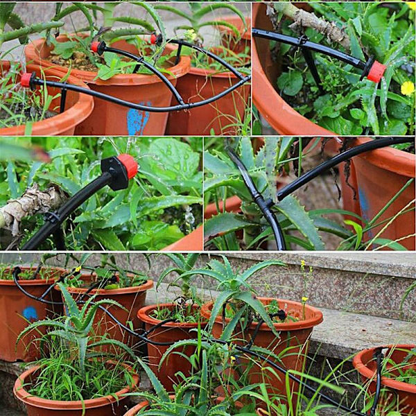 100 stk drypvanding justerbar dryp automatisk vandingssystem slange dryp mikro sprinklere emitter dryppere til plante drivhus DIY have