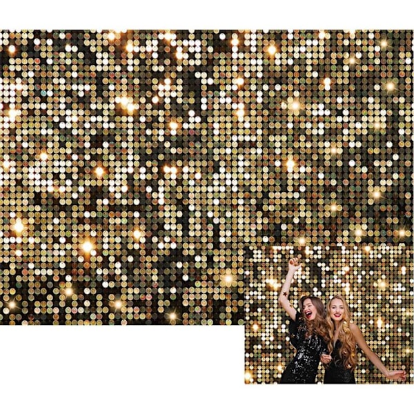 210X150cm Glitter Gull Dekorative Fotografi Bakgrunner Barn Bursdagsfest Banner Fotografi Klær