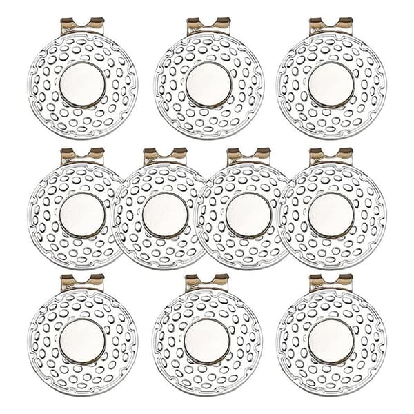 Magnetisk Golf Hat Clips Bold Markør Holder til Golf Hatte Caps Visor Bælte, Sølv