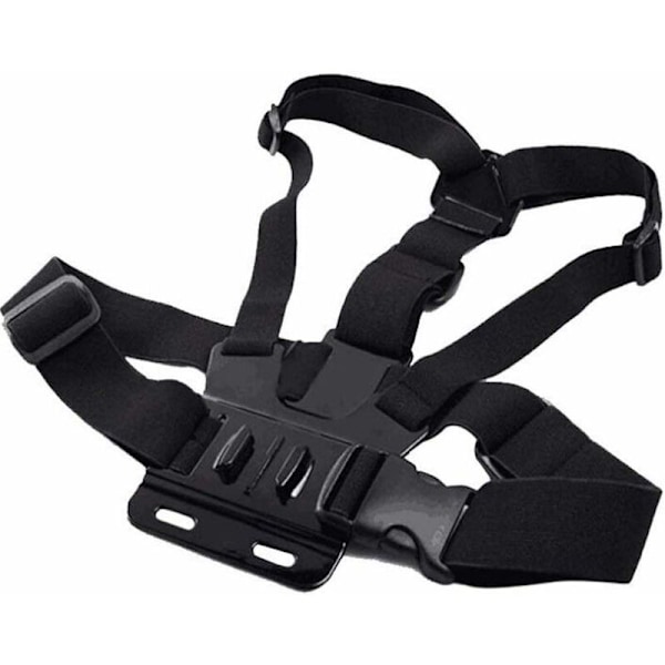 Brystsele for GoPro Hero 7 6 5 4 3 3 Black Silver Fusion med J-krok - Fullt justerbar stroppstørrelse