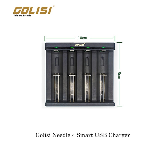 4 5V 2A Batterilader USB Nålelader Slots 4 Batterier Til 18650 26650 Aa Aaa Genopladelige Batterier