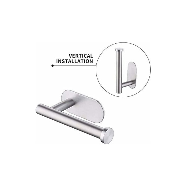 Toilet Paper Roller Self Adhesive Toilet Paper Holder Towel Rack 304 Brushed Stainless Steel Bathroom Accessories Set of 1-