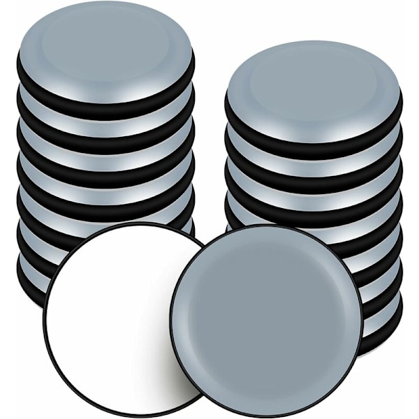 Kalusteliukuimet, 16 kpl PTFE Teflon pyöreät itseliimautuvat kalusteliukuimet sopivat sileille lattioille ja matoille (pyöreä, 30 mm) -DENUOTOP