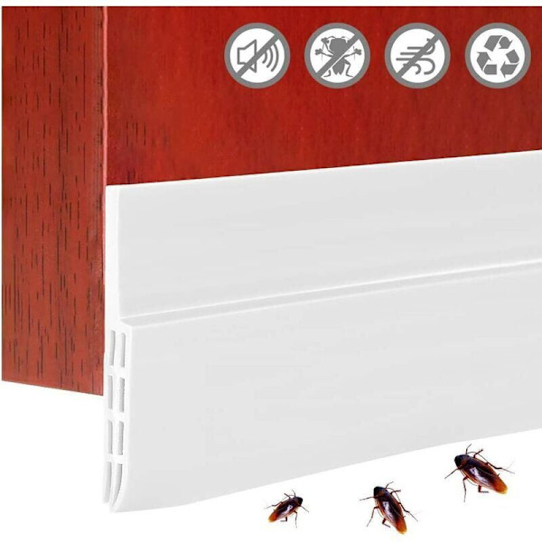 -Anti-Cold Dörrbotten Anti-Cold Drag Excluder 120 x 5 cm Lim Dörrbotten Anti-Noise Termisk Isolering Vindtät Mjuk Silikon Tätningslist