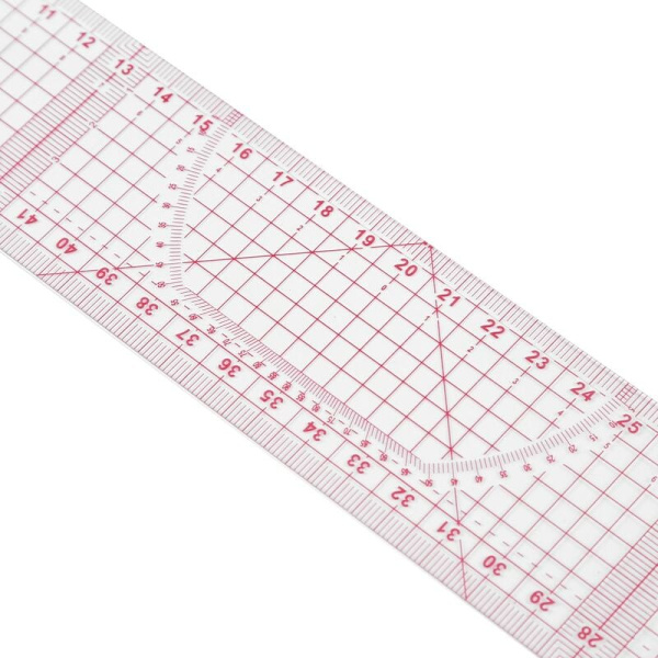 54 cm rak sylinter dubbelsidig dela metrisk rosa transparent