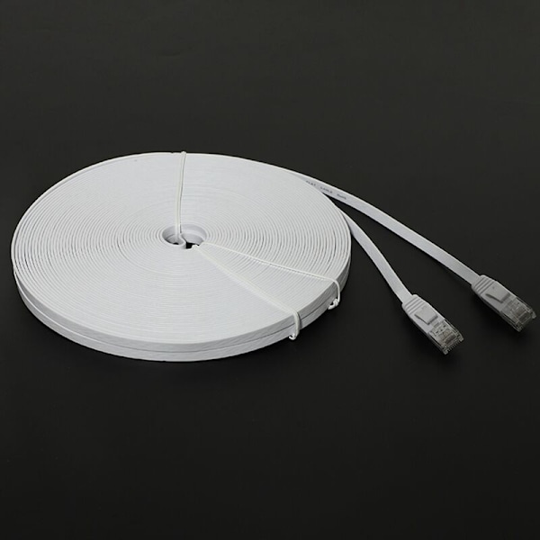 Ethernet-kabel 6 100 ft (30 meter) LAN-patchkabler til internetnetværk, flade og tynde, computer High Cat6