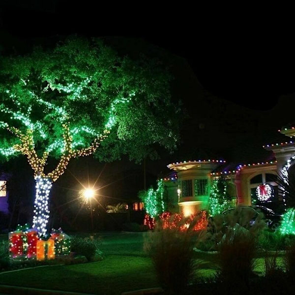 100M 600 LED-ljusslingor Karneval Bröllop Utomhus Inomhus Trädgård Belysning, LED-ljusslingor Träd Fe-ljus för Julgran Dekoration Gazebo