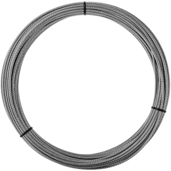Rulle med rostfritt stålvajer 10m 7x19 4mm