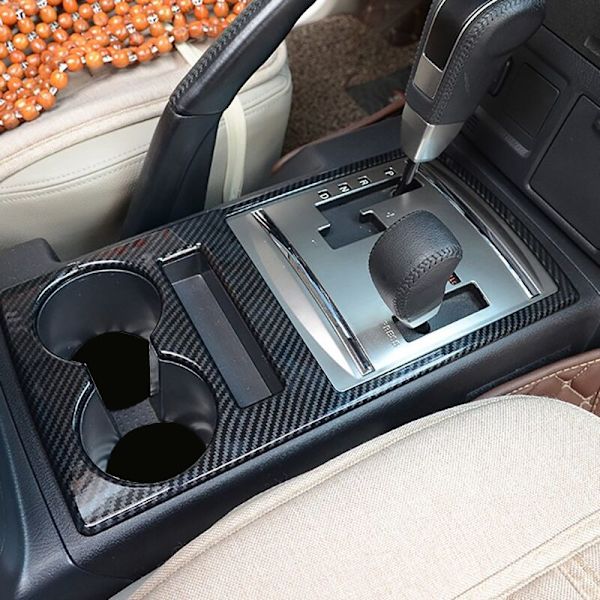 Til 2007-2019 Bil Central Control Gear Shift Panel Kopholder Dæksel Trim Ramme Fit Interiør Tilbehør