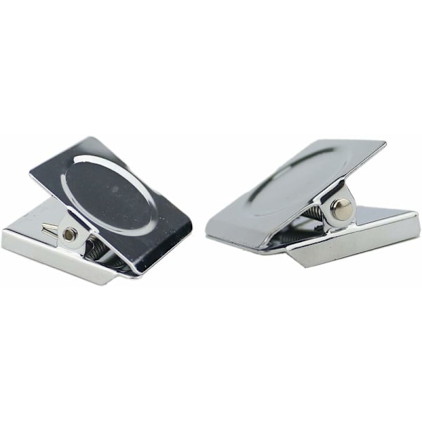 Metallklips 1,2 tommer - 12-pakning Kjøleskap Whiteboard Vegg Magnetisk Memo Notat Klips Metallklips (1,2 tommer)