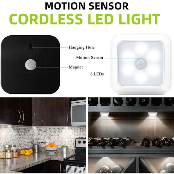 Smart Home Menneskelig Kropsinduktion Natlys Skablys Soveværelse Garderobe Ganglys