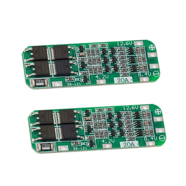 2 kpl 3S 20A litiumakun 18650 laturi PCB BMS suojauslevy 18650 Li-Ion akun latausmoduuli 11.1V 12V 12.6V