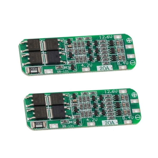 2 stk. 3S 20A litiumbatteri 18650 oplader PCB BMS beskyttelseskort 18650 Li-Ion batteriopladningsmodul 11.1V 12V 12.6V