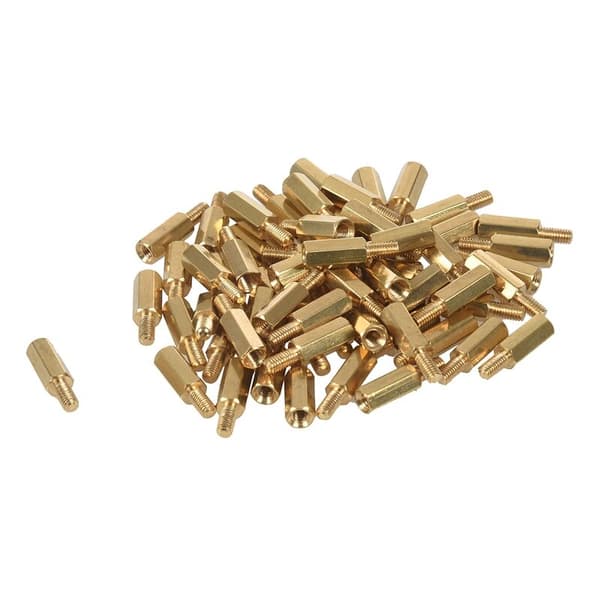 50 stk M3 hann x M3 11 mm lengde messingtråd PCB stand-off standoffs