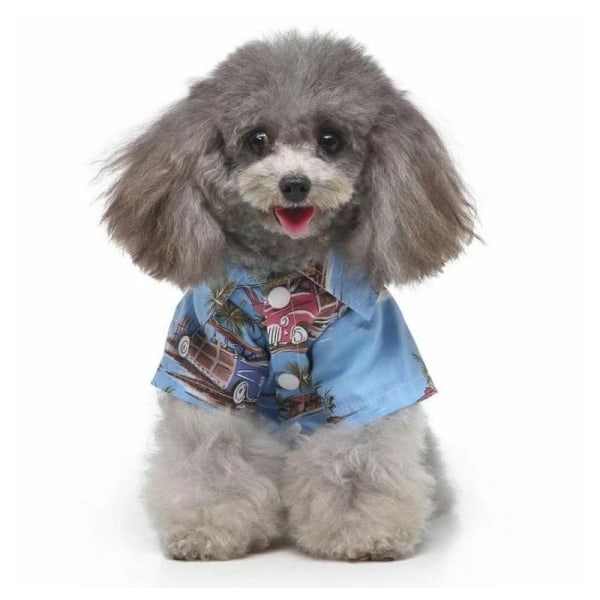 Husdjurskläder Husdjurskläder Hawaiiskjorta Husdjurskläder Hundkläder Daisy Print Skjorta Rutig Hundskjorta