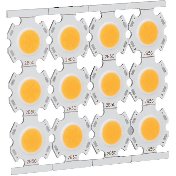 12 st COB LED-chips Ljuskällor Komponent 5W 15-17V för DIY-spotlight Downlight Taklampa Varmvitt Ljus
