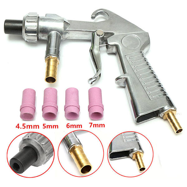 Luftpudser Sandblæsning Luftblæsepistol Sandblæsere 4,5 mm/5 mm/6 mm/7 mm Keramiske Dysespidser sæt