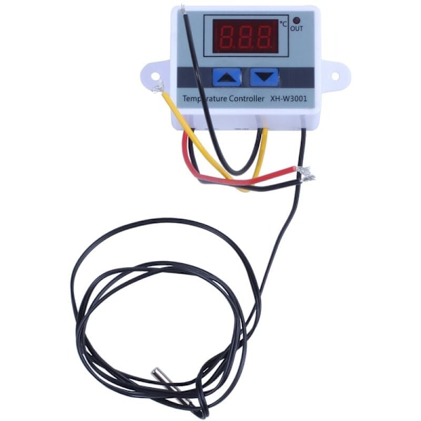 XH-W3001 All-Purpose LED Temperaturkontroller DC12V Digital Thremostat med Sensor 2-Fase Oppvarming og Kjøling Modus