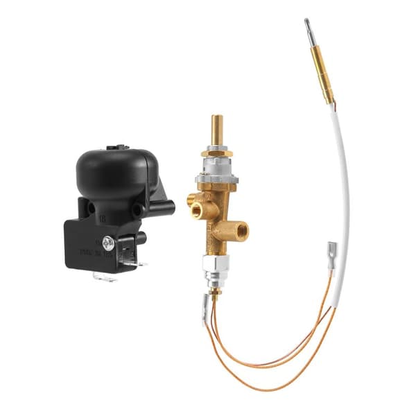 Gasolgrillvärmare Kontrollventil Termoelement Sensor Propangas Dump Switch Knapp Eldstad Kontroll Säkerhetspilot Port Montering