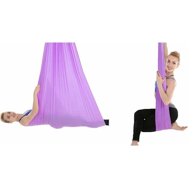 Aerial Yoga Elasticitet Silke Anti-Gravity Inomhus Yoga Hängmatta, Trasselfri, Innehåller Testade och Certifierade Loopar och Rep - 3-Fei Yu
