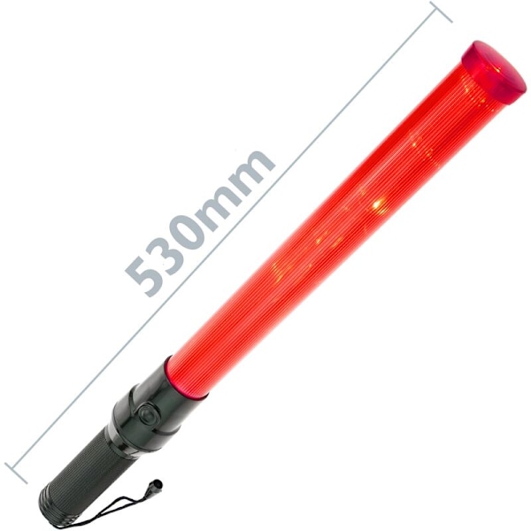 Signallampa 40x530mm röd färg med 2 funktioner