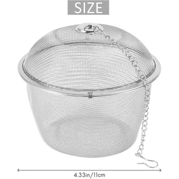 Ekstra rustfrit stål si Metal mesh si teinfuser med krogkæde