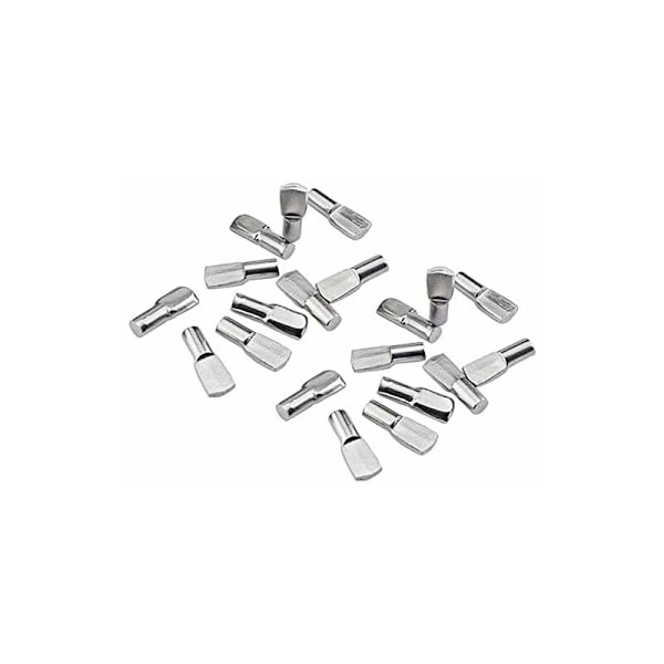 50 st Hyllpinnar, Nickelförkromade Metallhyllstödspinnar, För Nickelförkromad Skåp Möbel Bokhyllor Silver - 7mm