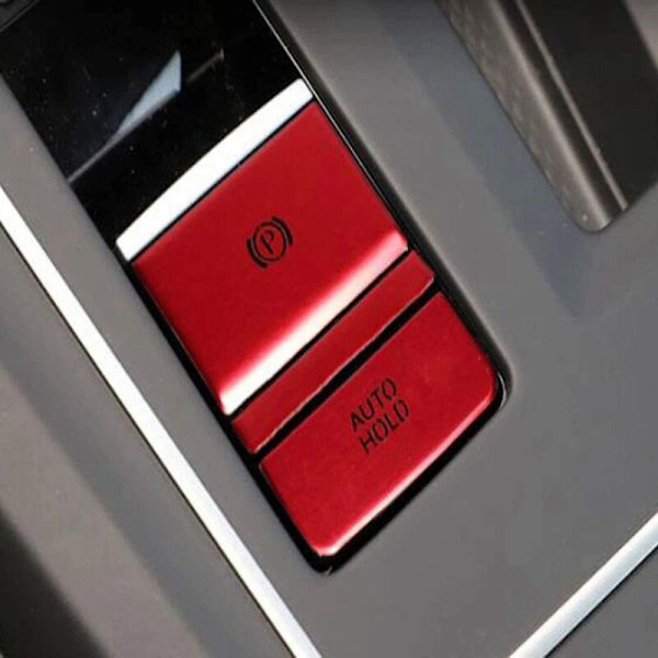 för Golf 8 MK8 2020 2021 Aluminium Central Control Gear Stick Handbrake Switch Button Cover Stickers Blå