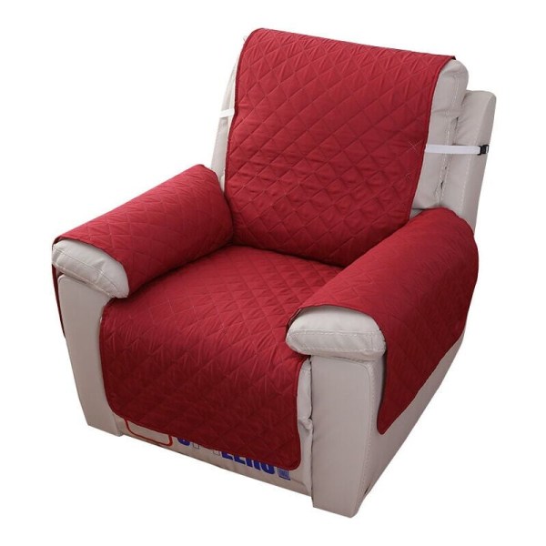 1 Seater Relax Armchair Cover, Vanntett Recliner Beskyttelses Sofa Deksel for Soverom（Rød 55×200）--