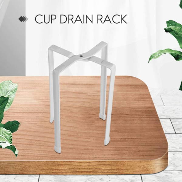Hjemme Plast Holder Tårn Køkken Stativ til Flasker, Kopper og Vinglas Pose Stativ - Hvid