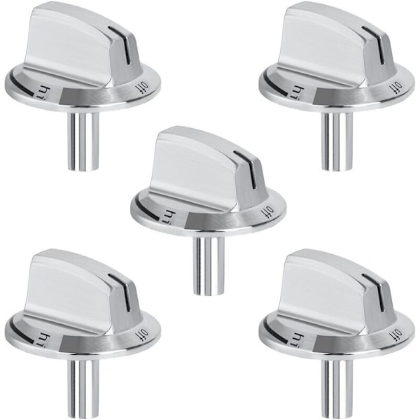 5-pack uppgraderade 5304525746 långskaftade spisvredsknappar, kompatibla med gasspisugnsvred