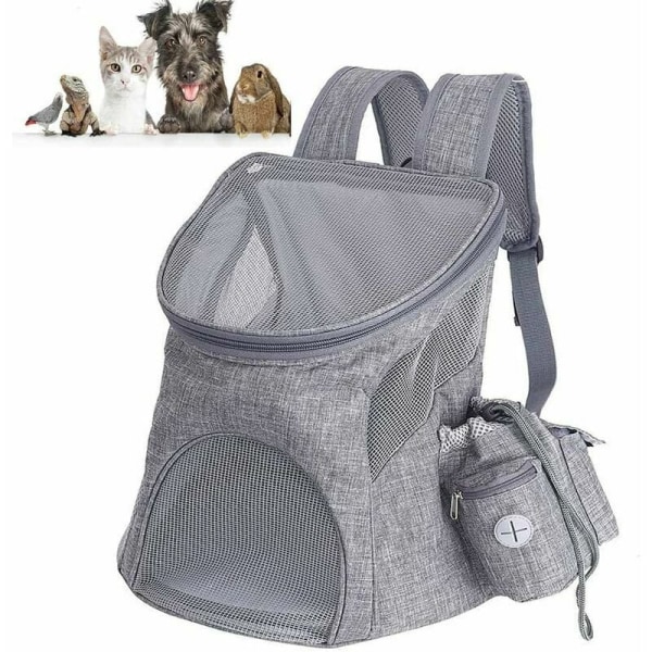 Rygsæk til kæledyr - hund og kat - til udendørs vandreture og camping - 33x30x24cm