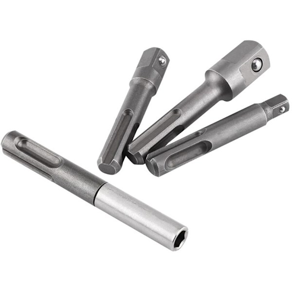 SDS Plus Skaft Adapter till 1/4\" Hexfäste och 1/4\" 3/8\" 1/2\" Kvadratiska Borrbitar Förlängningskoppling