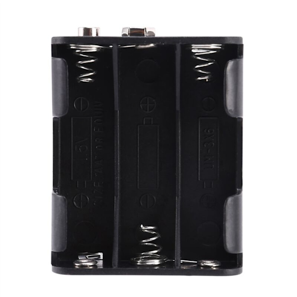 4x Dubbla Sidor 6 x 1.5V AA Batterifodral Svart