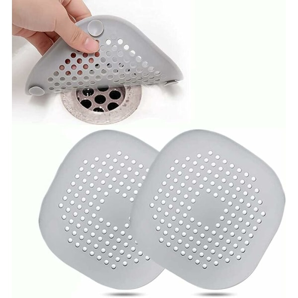 2 Pack Silicone Drain Protector, Kitchen Sink Strainer with Suction Cup, Bathtub Drain Cover Strainer for Kitchen and Bathroom