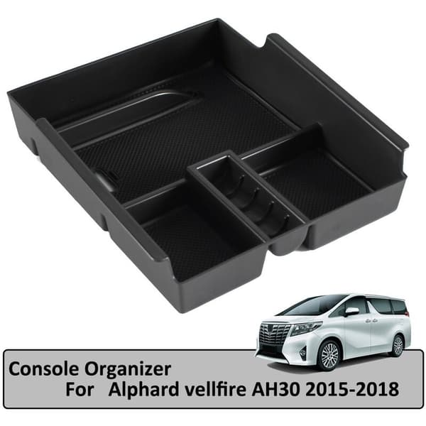 Indsats til opbevaringsboks i bilens midterarmlæn, passer til Alphard Vellfire 2015-2018