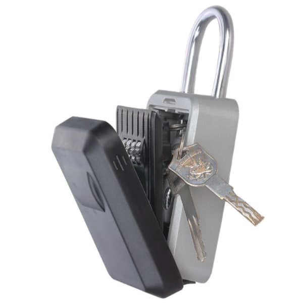 Nyckelskåp Säker nyckellåda Väggmonterad nyckellåda med 4-siffrig digital kod, extra stor låslåda utomhusnyckellåda med handtag, XL-format kodad nyckellåda -