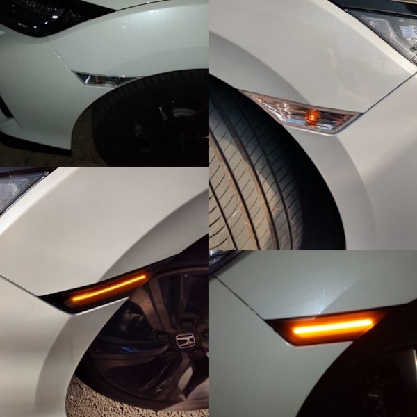 2 st dubbla färg LED Switchback sidomarkeringsljus blinkerslampa passar för 33800TBAA02 33850TBAA02