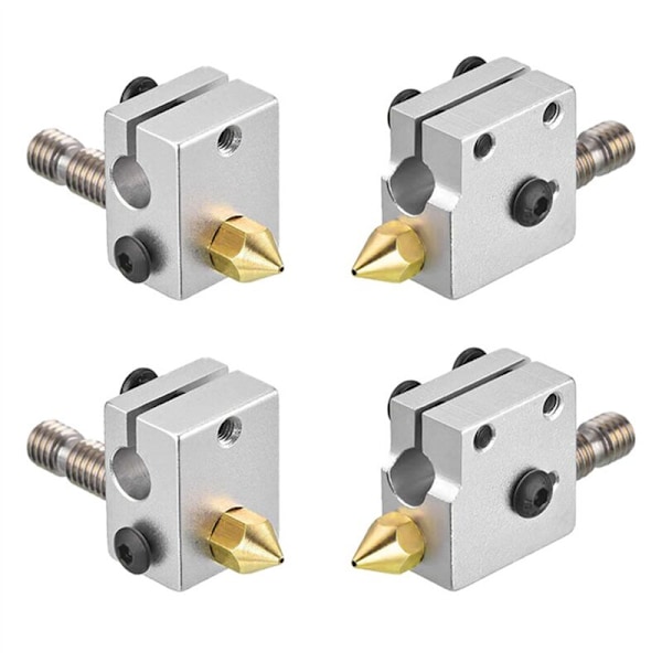 24 st MK8 Mässingmunstycke för 3D-skrivarhotend 1.75MM Filament J-Head Cr10 Värmeblock Ender3 M6 Gänga