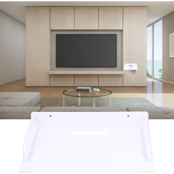 Hylla, Routerfäste rymd aluminium väggmonterad WiFi-router TV-box DVD-projektor hög belastning routerfäste