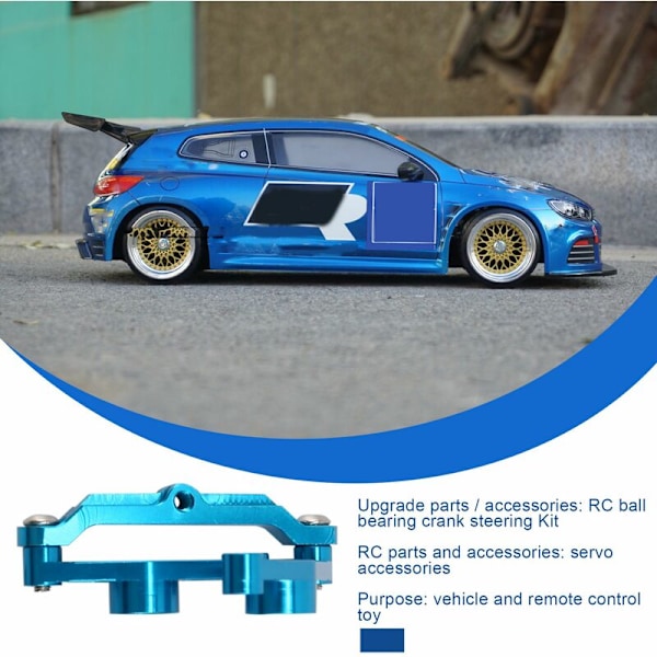 Aluminiumlegering kulelager veivstyringsenhet for TT02 TT-02 TT02D TT-02D 1/10 RC bil oppgraderingsdeler tilbehør