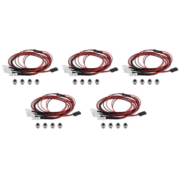 4 LED RC Lys Sæt til 1/10 Bil Lastbil Crawler Model Drift Forlygte Baglygte, 5mm, Blå