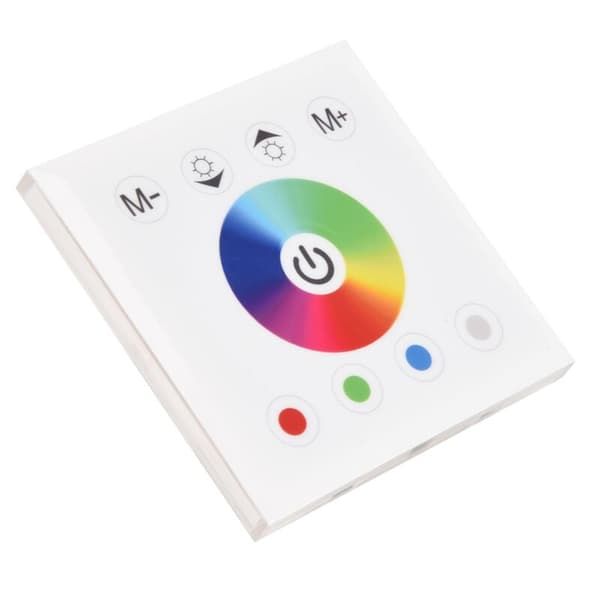 DC12V-24V RGB/RGBW Væg Touch Screen Controller Glaspanel Dimmer Controller til LED Strip Lampe Hvid