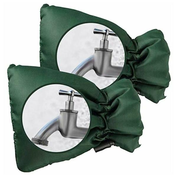 Utomhuskransskydd, 2-pack utomhuskransskydd, förtjockat utomhuskransskydd från frysning, vattentätt, grönt